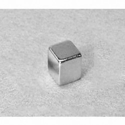 B555 Neodymium Block Magnet, 5/16" x 5/16" x 5/16" thick