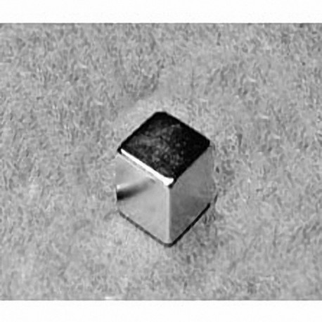 B666 Neodymium Block Magnet, 3/8" x 3/8" x 3/8" thick