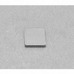 B881 Neodymium Block Magnet, 1/2" x 1/2" x 1/16" thick