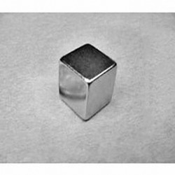 B888 Neodymium Block Magnet, 1/2" x 1/2" x 1/2" thick