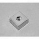 BCC4DCS Neodymium Block Magnet, 3/4" x 3/4" x 1/4" thick w/ countersunk hole to accept 6 screw