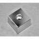 BX0X08DCB Neodymium Block Magnet, 1" x 1" x 1/2" thick w/ hole to accept a 10 screw