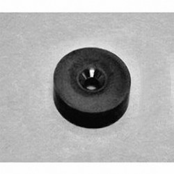 RX034DCSPC-BLK Neodymium Ring Magnet, 1" od x 0.194" id x 0.349" id x 1/4" thick w/ hole to accept 6 screws