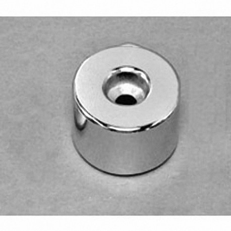 RX038DCB-N52 Neodymium Ring Magnet, 1" od x 0.195" id x 0.375" id x 1/2" thick